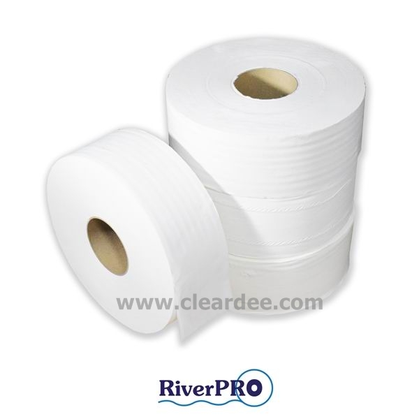 กระดาษชำระม้วนใหญ่ RiverPro “JRT Medium” 2 ชั้น 300 เมตร (แบบปรุ)